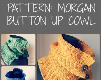Morgan Button Up Cowl Crocheted Pattern
