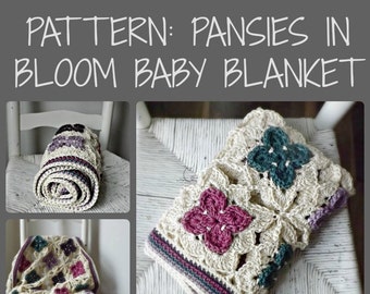 Pattern: Pansies in Bloom Blaket