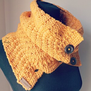 Morgan Button Up Cowl Crocheted Pattern