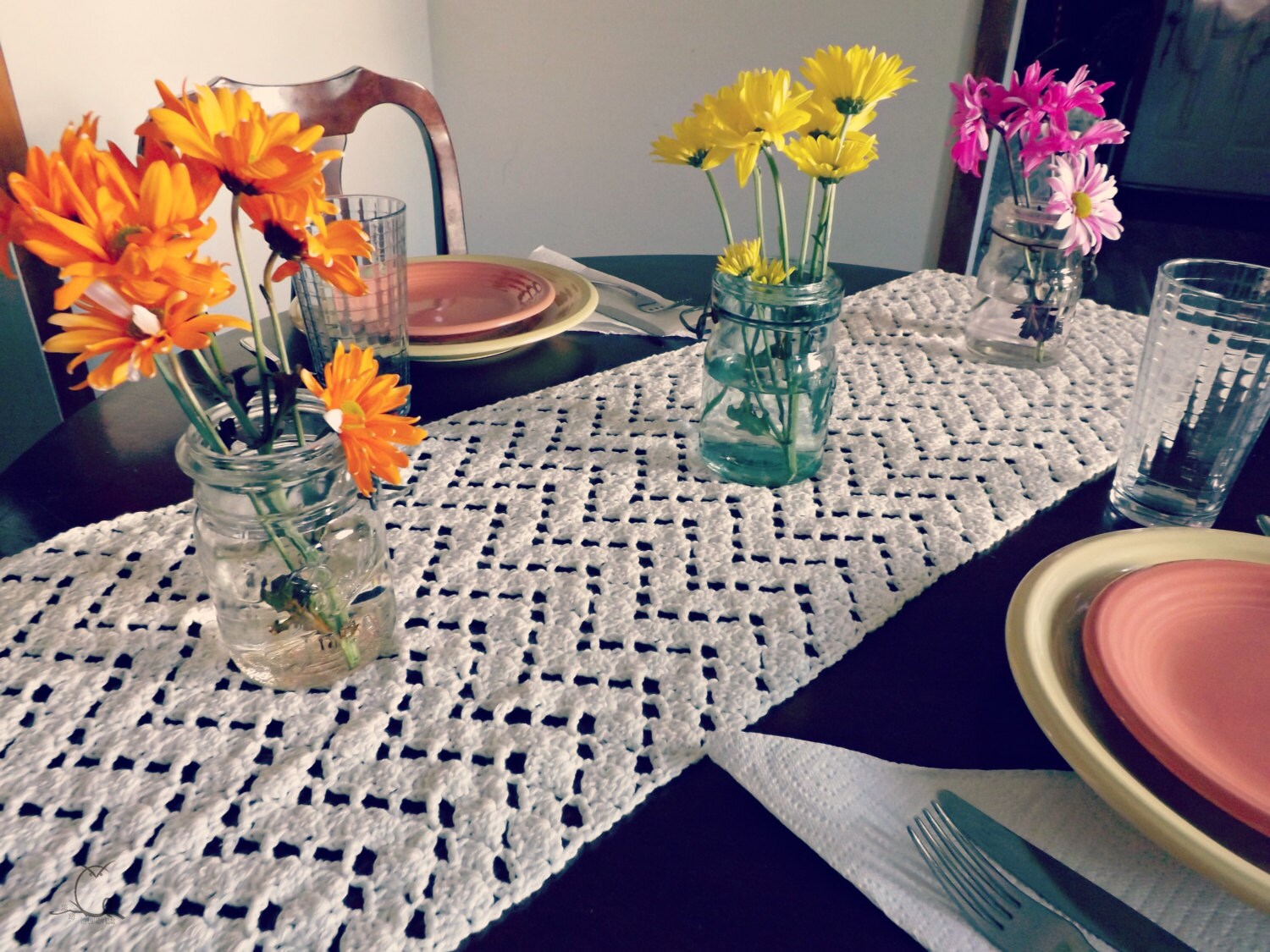 Pattern: Vintage Chevron Table Runner - Etsy