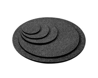 Filz Felt Glass coaster Untersetzer Tischset rund / eckig - 6 verschiedene Größen - Polyester - SONDERPREIS - 2mm dicke - fester Filz -