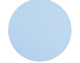 Sous-verres en feutre rond ø 20 cm - bleu ciel bleu clair - hauteur 3 mm Sous-verres en feutre en verre feutre