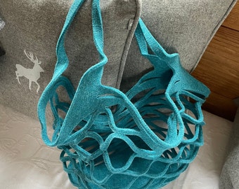 Shopping net shopping bag bag made of felt, 5 colors selectable, market bag beach bag reusable and sustainable environmentally conscious