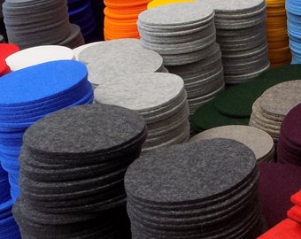 Felt coasters round diameter 10 cm - in many colors - height 5 mm Felt glass coaster felt glass coasters pack of 12 SPECIAL PRICE