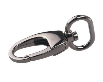 Carabiner hook rotatable dark silver very good quality 20 mm x 50 mm 1 piece