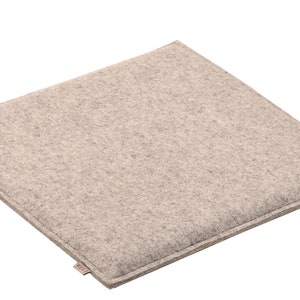 Filz Felt Sitzkissen Sitzauflage Auflage Stuhlkissen Bankauflage Kissen Schurwoll Filz ca. 2 cm Höhe quadratisch verschiedene Größen beige meliert