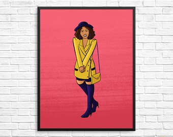 Hilary Banks Art Print / Fresh Prince of Bel Air Illustration