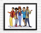 People Who Have Favorited A Different World Cast Art Print 90s Tv Illustration By Alleannaharrisart Etsy