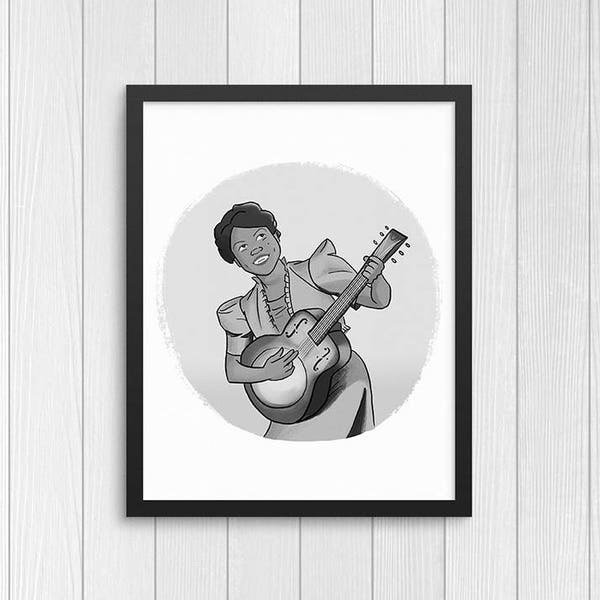 Sister Rosetta Tharpe Illustration / Music Art Print