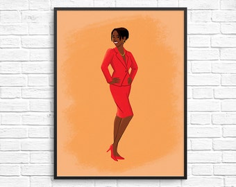 Maxine Shaw Art Print / Living Single Illustration