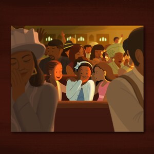 Church Memories Illustration / Carefree Black Girl Art Print