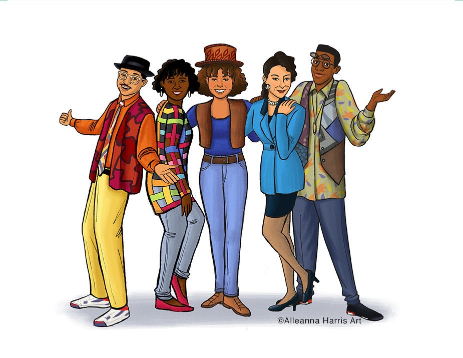 A Different World Cast Art Print / 90s TV Illustration - Etsy