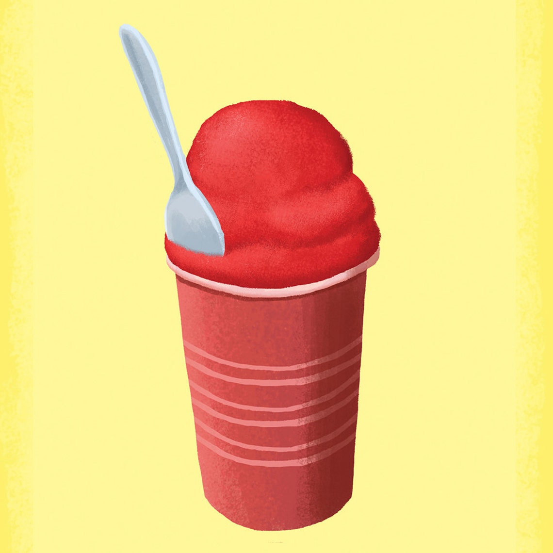 Italian Ice Art Print / Philly Food Illustration - Etsy