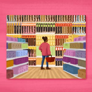Beauty Supply Store Illustration / Carefree Black Girl Art Print