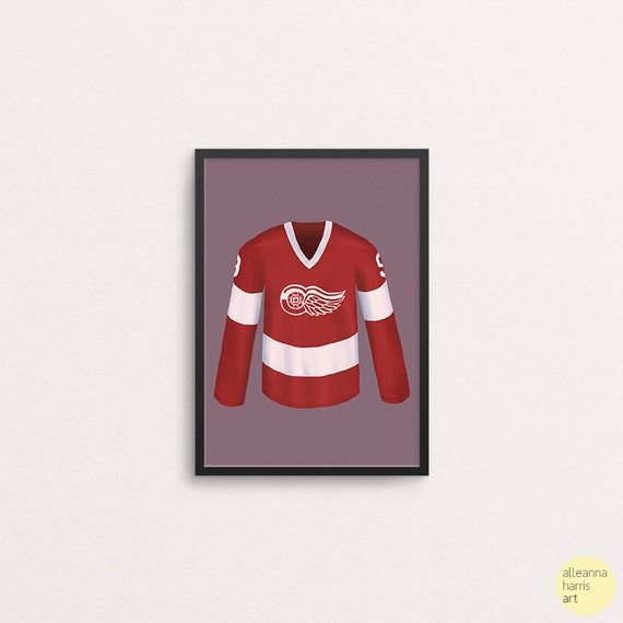 Cameron Frye Detroit Red Wings Jersey Art Print / Ferris 