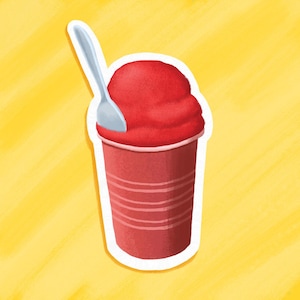 Italian Ice Sticker / Philly Food Art