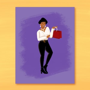 Regine Hunter Art Print / Living Single Illustration