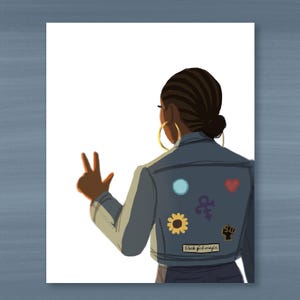 Patches Illustration / Carefree Black Girl Art Print