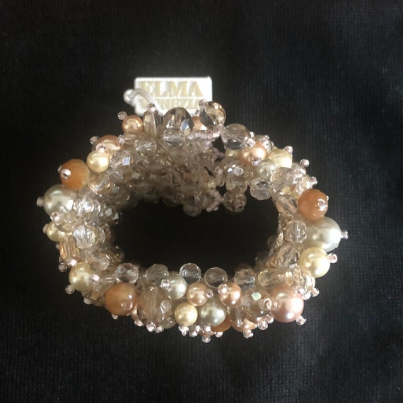 Pretty Venetian Crystal and Faux? Pastel Pearls B… - image 1