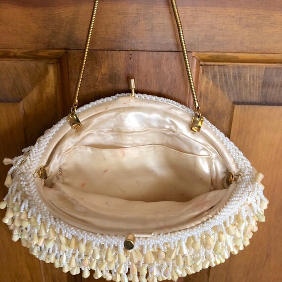 Vintage Beaded Evening Bag, Crown Colony Hong Kon… - image 3
