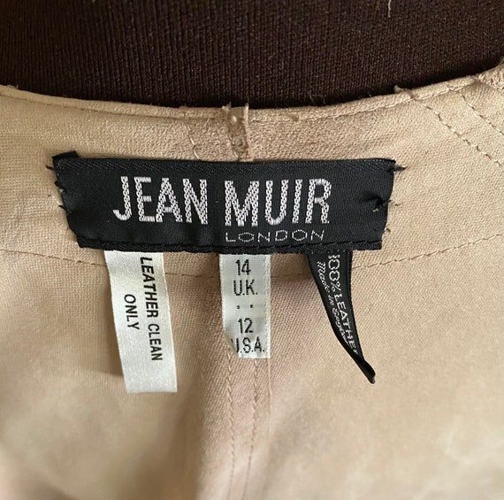 Vintage Beige Jean Muir London Soft Suede Jacket/… - image 7