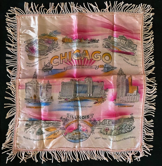 40's〜50's Souvenir pillow case Vintage 1940s 1950s Pillow Case