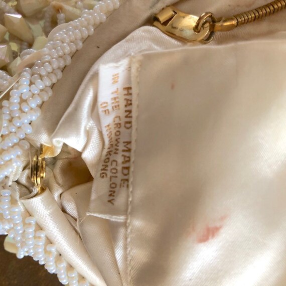 Vintage Beaded Evening Bag, Crown Colony Hong Kon… - image 5