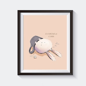 Chamomile Bunny - Tea Lover - Art Print