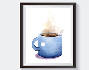 Morning Tea with Bunny - Art Print