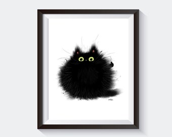 Black Cat Thumbs Up - Grey Cat Thumbs Up - Orange Cat Thumbs Up - Art Print