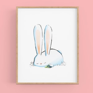 Bunny and Turtle - Best Friends - Art Print
