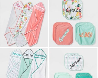 personalized baby bath set