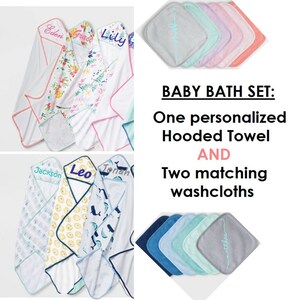 personalized baby bath set