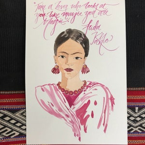 Frida with tassel eartings