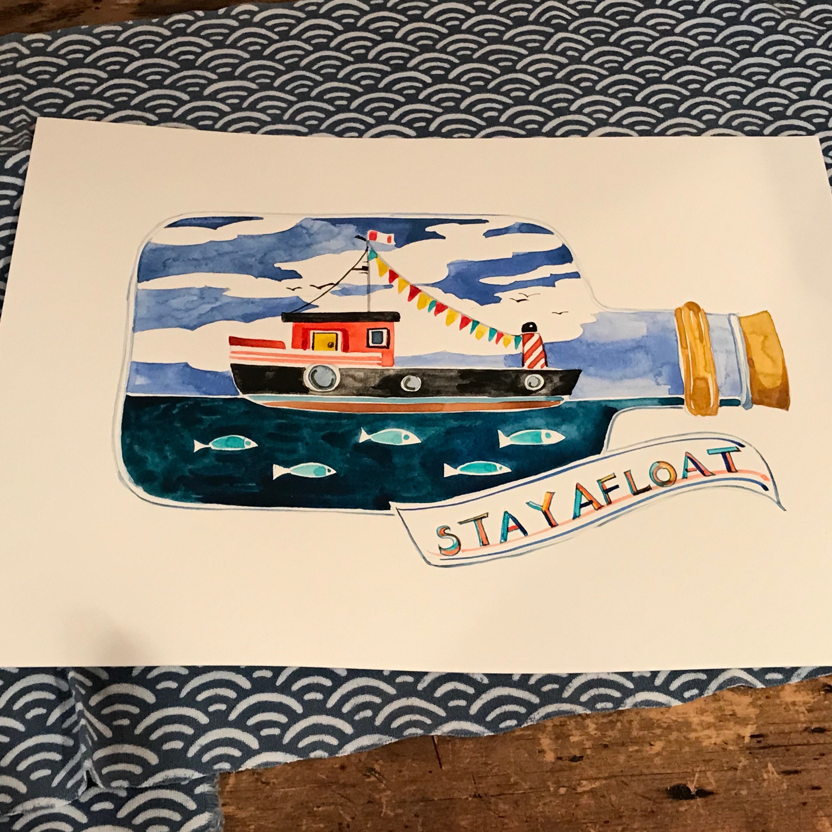 Ship in a Bottle Stay Afloat Etsy