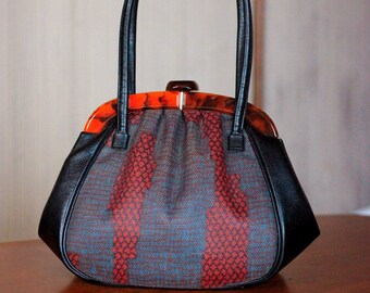 Vintage handbag, Japanese woven leather