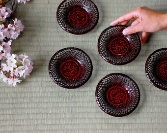 Small plates, Japanese lacquerware, Rantai shikki