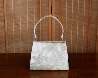 Vintage handbag, Japanese silk, kimono bag