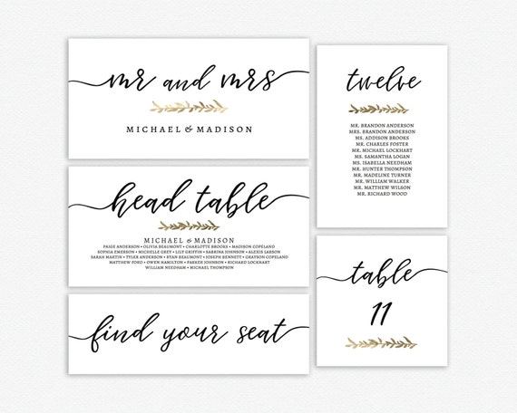 Downloadable Wedding Seating Chart