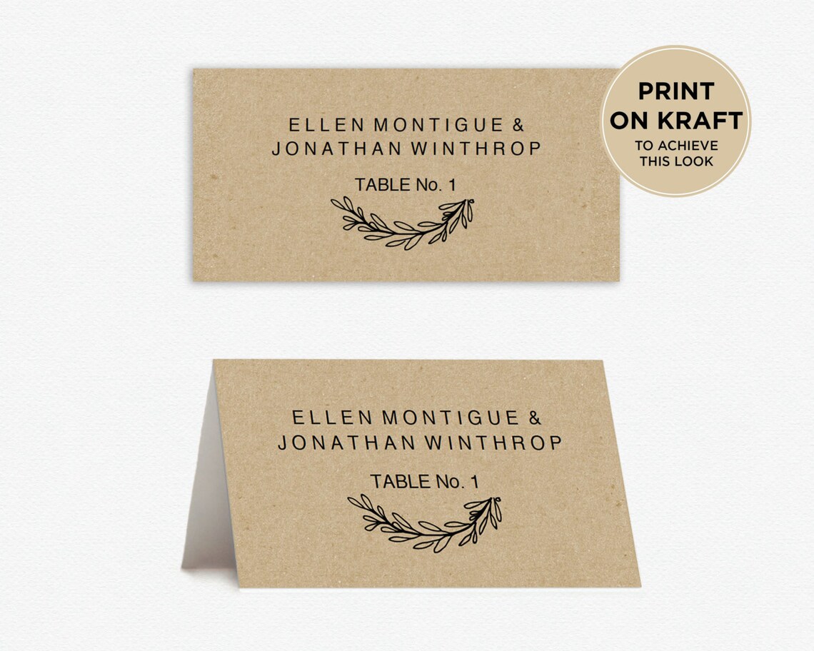 Printable Place Card Template Wedding Place Cards Seating Etsy