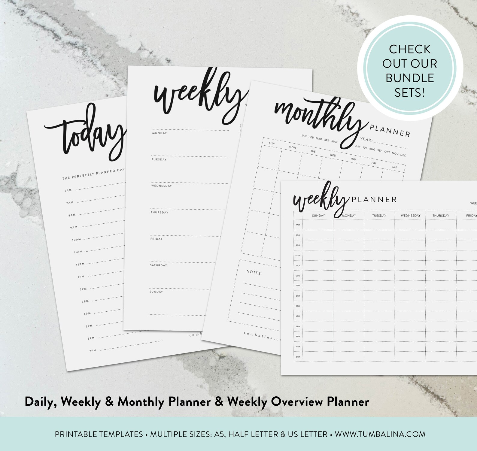 Daily Organizer Printable Daily Planner Productivity | Etsy