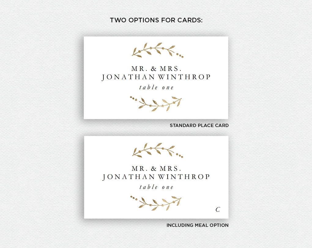 Printable Place Card Template Wedding Place Cards Seating Etsy