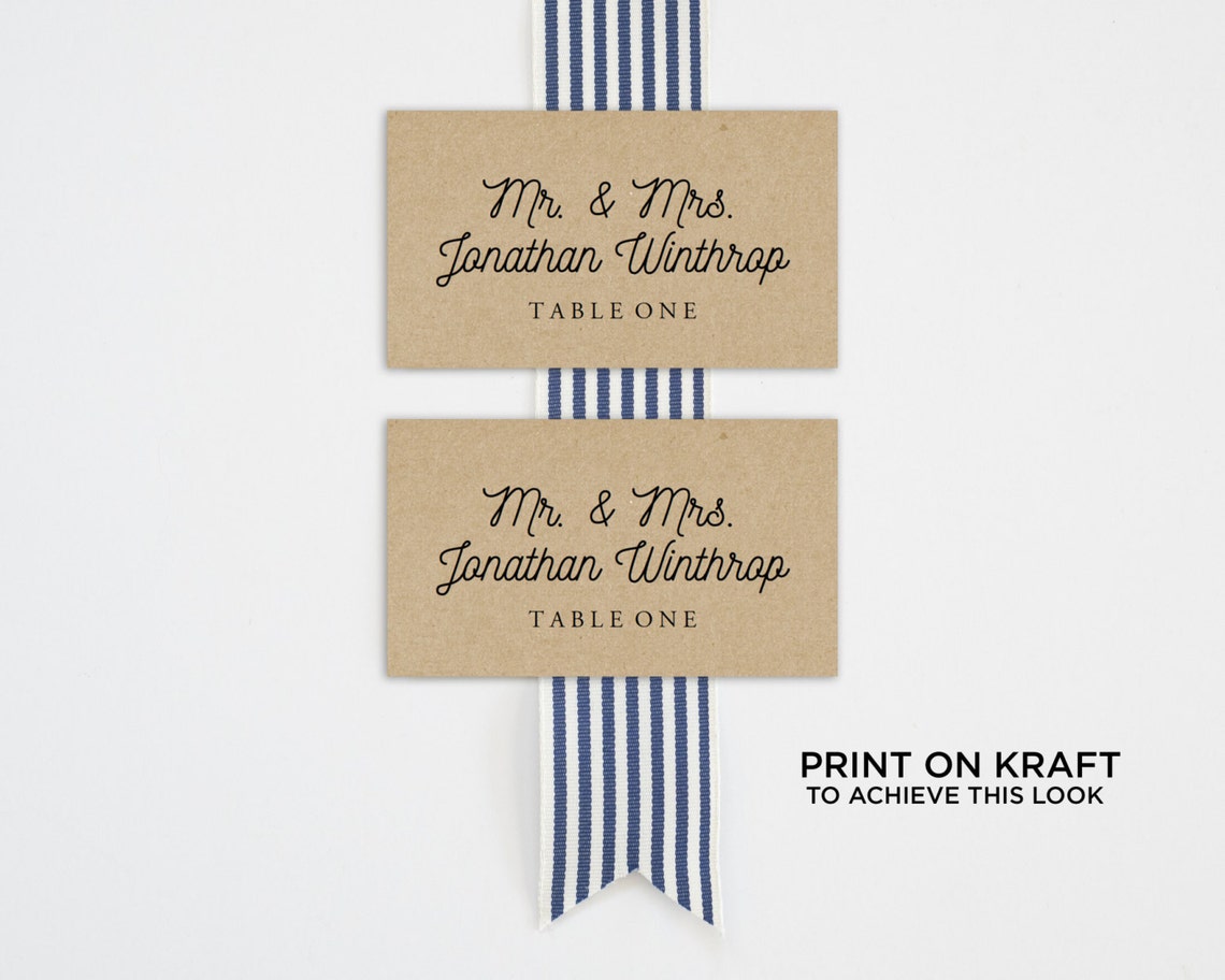 Printable Place Card Template Wedding Place Cards Seating Etsy