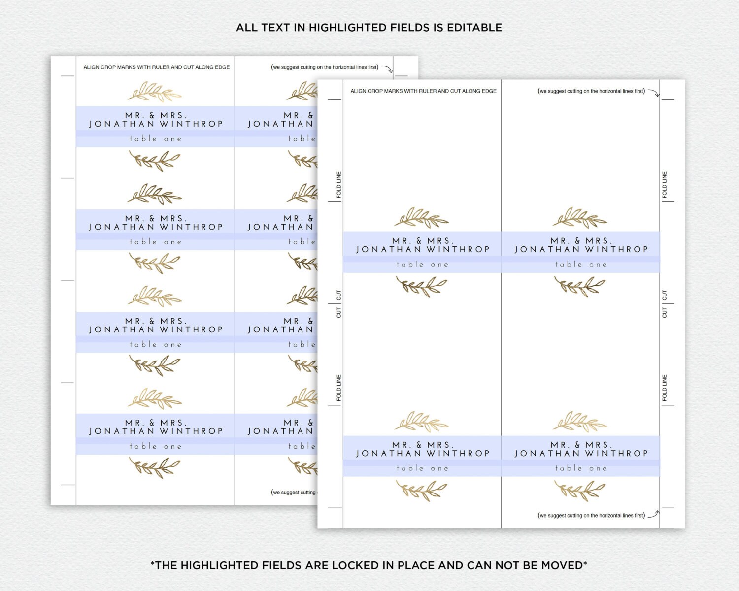 Printable Place Card Template Wedding Place Cards Seating Etsy