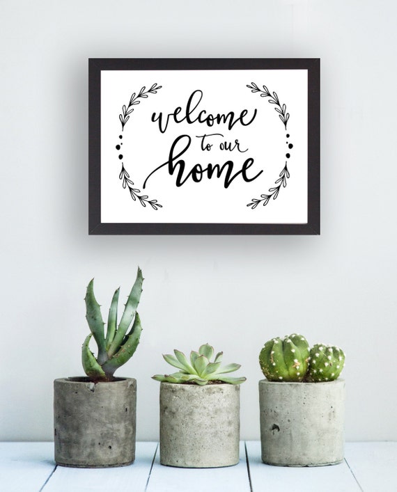 Printable Welcome to Our Home Instant Download Handmade | Etsy