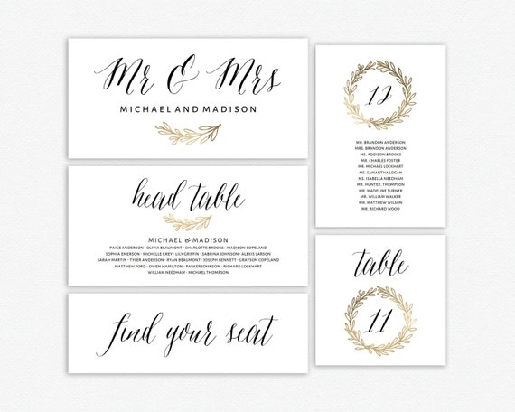 Downloadable Wedding Seating Chart