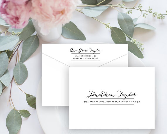envelope template editable printable template printable etsy