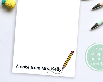 Custom Notepad With Custom Text and Colorful Design // 50 - Etsy