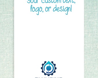 Custom Name Notepads // 50 sheets per stack 4&quot;x5.5&quot; size, logo, personalized text, office, brand, gift idea bulk personalized stationery