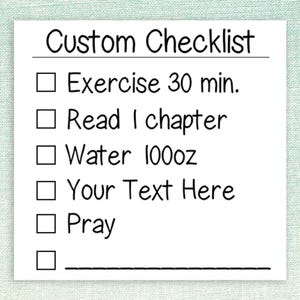 Custom Checklist Sticky Notes // Organization 3x3 Stick Notes, Check ...